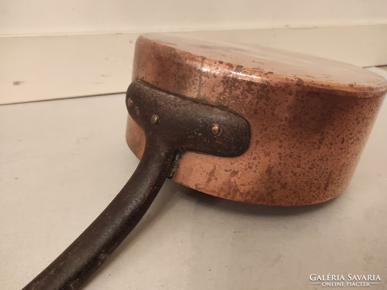 Antique kitchen utensil copper red copper handle with iron handle 342