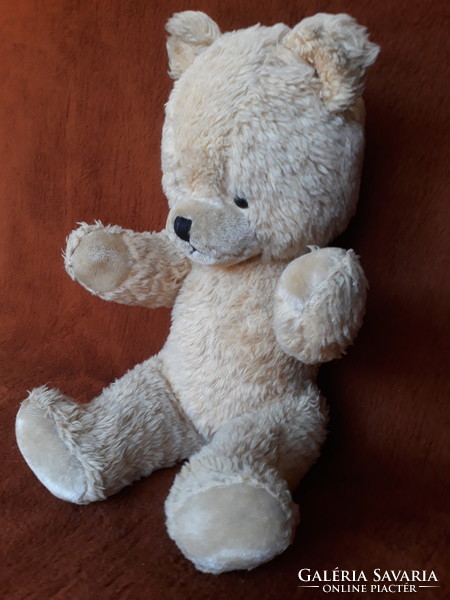 Old large straw teddy bear, 60 cm