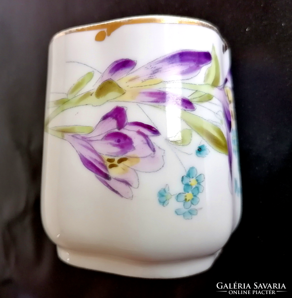Antique hand painted eggshell porcelain cup