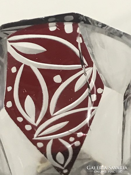 Art deco karl liqueur set from haida glass frost