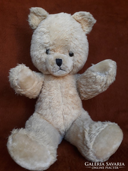 Old large straw teddy bear, 60 cm