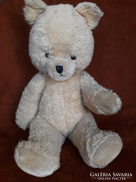 Old large straw teddy bear, 60 cm