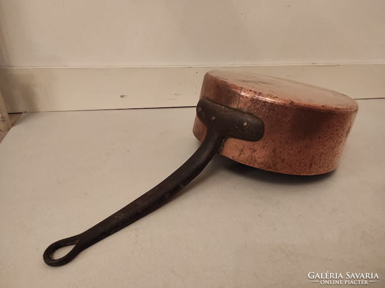 Antique kitchen utensil copper red copper handle with iron handle 342