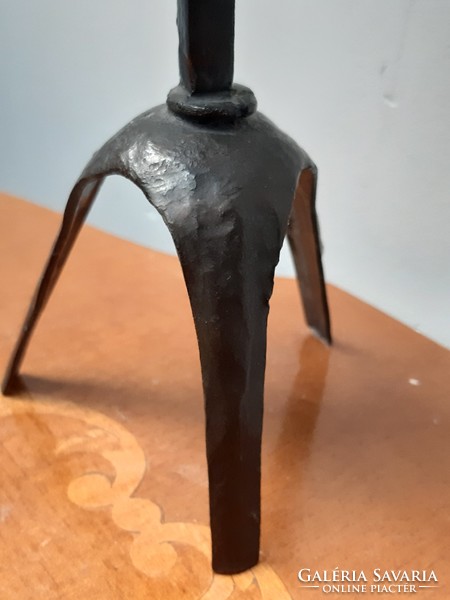 Retro handicraft wrought iron three position candlestick