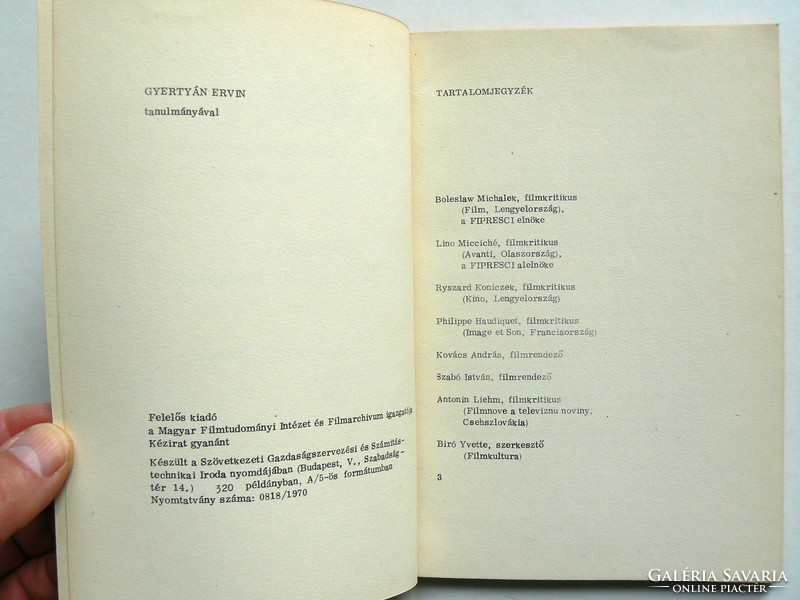 Echo (the Fipresci Colloquium ..) (Abbreviated Note) 320 Pld.! 1970, Book in good condition, rare !!
