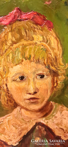 Portrait of a little girl from a painter unknown to me.