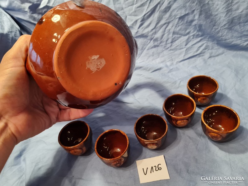 Ceramic drink set with 6 cups