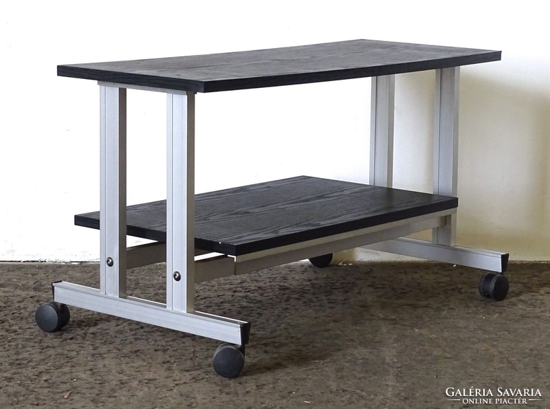 1G681 rolling black tv stand 42 x 40 x 72 cm