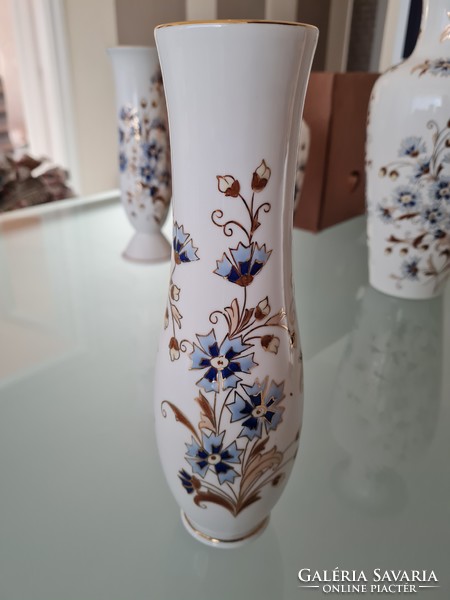 26.5 Cm zsolnay cornflower patterned vase
