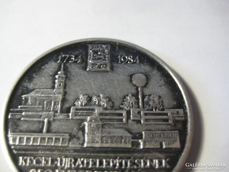 Kalocsa ... Kecel  újratelepítésének   250 . évfordulójára     ezüst érem  31 gr.  42,5 mm