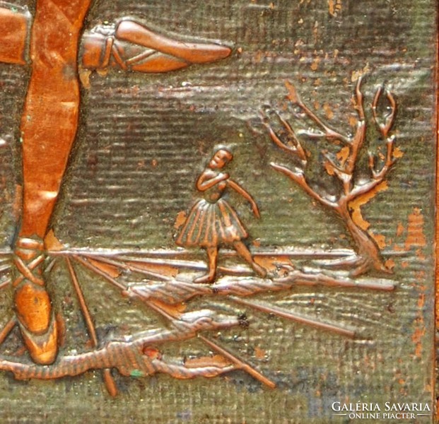 Aldo giorgi: ballerinas outdoors - copper embossing