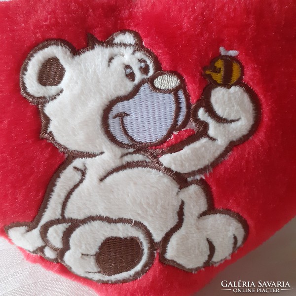 Plush teddy bear heart