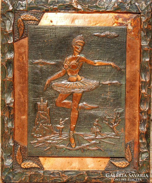 Aldo giorgi: ballerinas outdoors - copper embossing