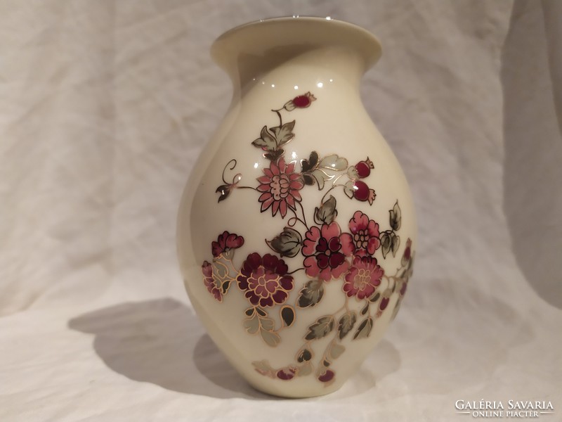 Zsolnay small painted porcelain vase