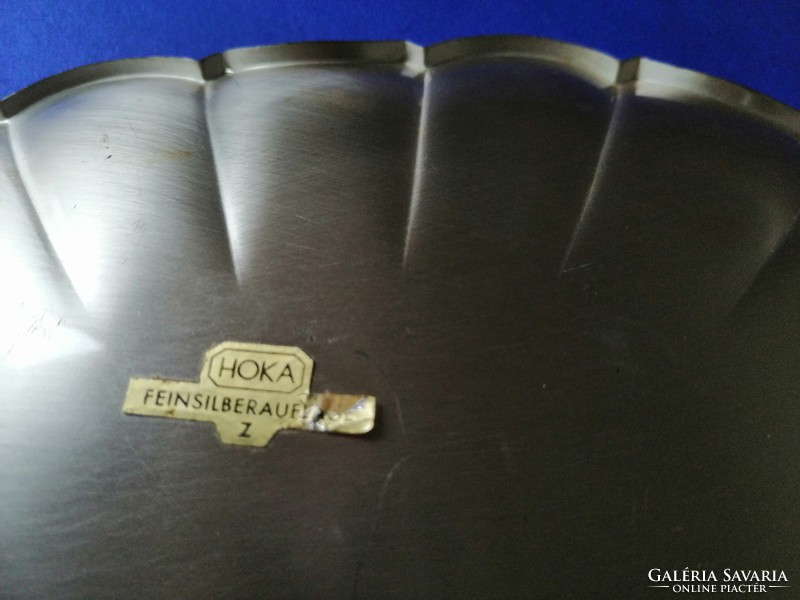 Vintage Hoka ezüstözött asztalközép kínáló tál