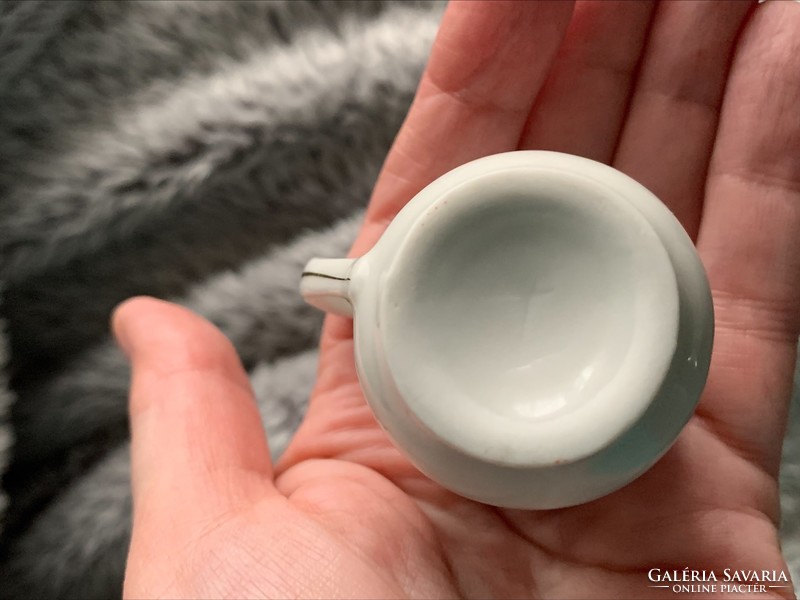 Mini porcelán bögre, csésze Hévizi emlék