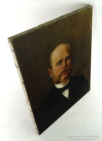 1G862 XIX. századi festő : Antik biedermeier férfi portré