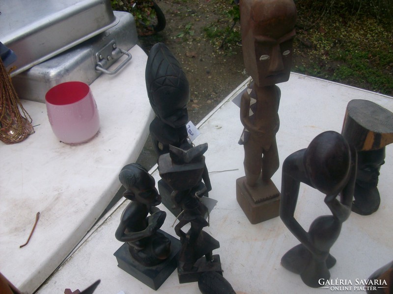 African wood sculpture 12 + 1pcs