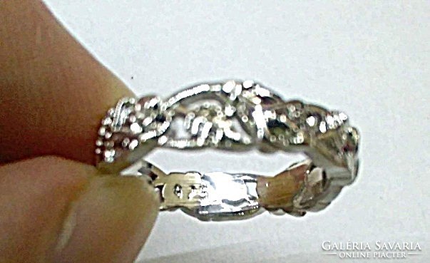 925-S fine silver filled ring in rose garland style