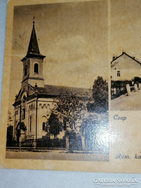 Csap városrészlet a református templommal és a római katolikus templom 1944.  (44.)