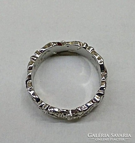 925-s finomságú ezüsttel töltött gyűrű, rózsa girland fazonban