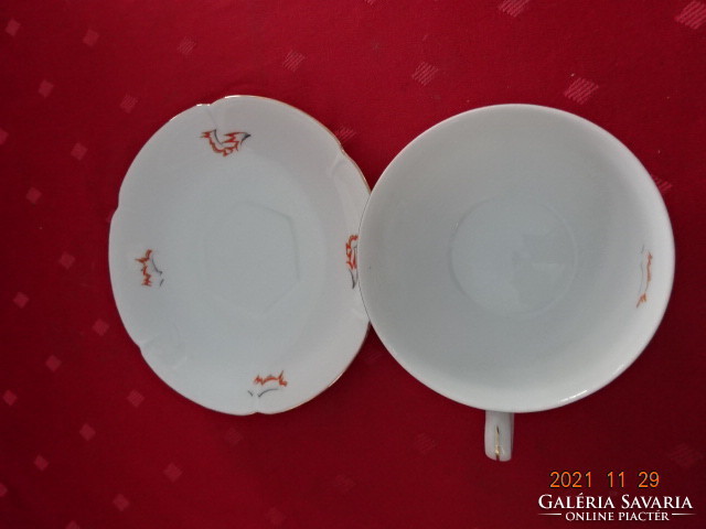EPIAG csehszlovák teáscsésze + alátét, a csésze átmérője 9,5 cm. Vanneki!
