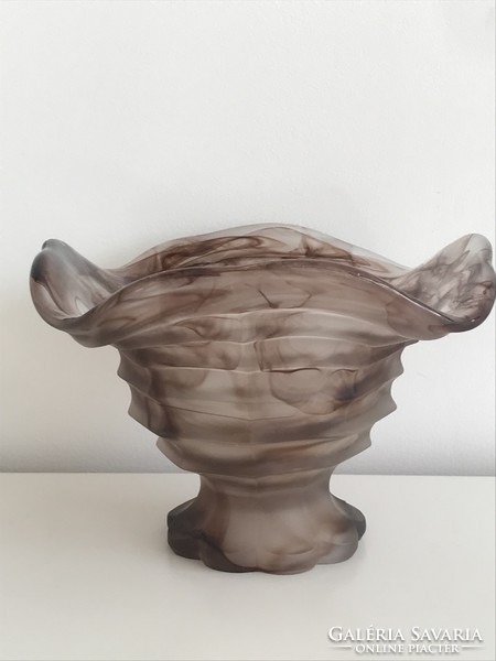 Art deco davidson base bowl, “cloud glass” 16 cm in diameter