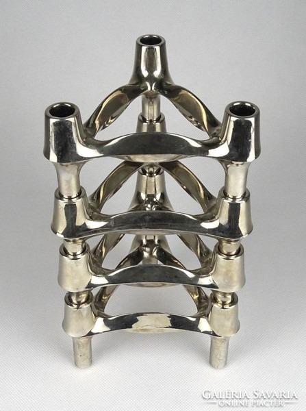 1G806 ceasar stoffi & fritz nagel: bmf modular space age stackable metal candle holder