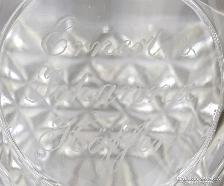 1G877 antique stem Biedermeier glass glass cup xix. Century 13 cm ernest & johanna höffer