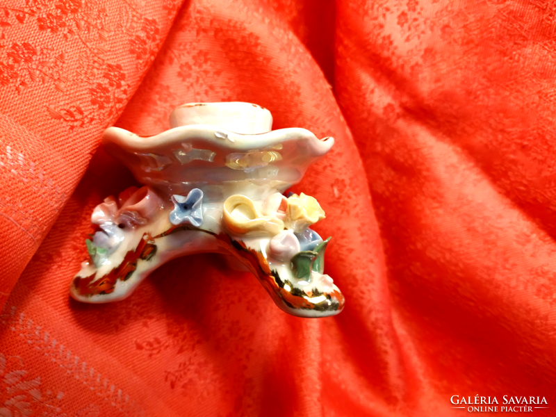 Handmade eosin porcelain candle holder
