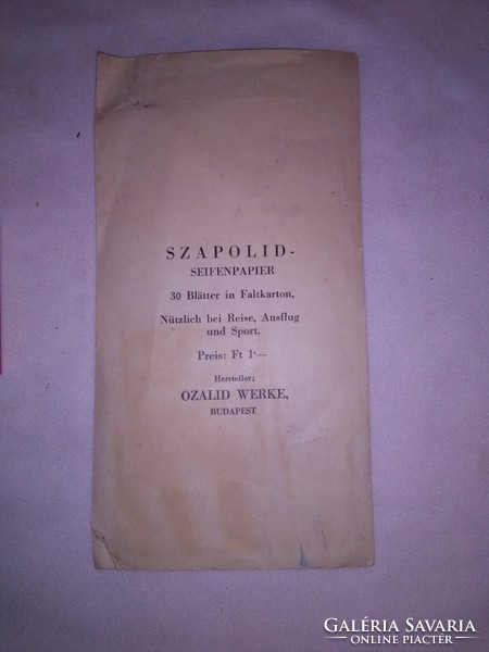 Szapolid szappanpapír - 1950-es évek