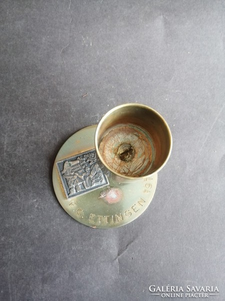1975 Fc ettingen sports copper candle holder - ep