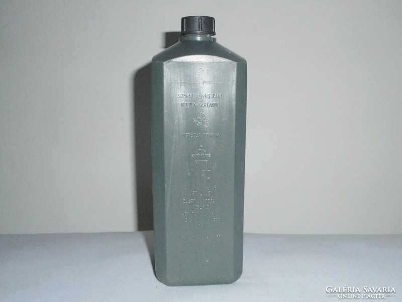 Retro hypo plastic bottle with embossed inscription - extruder gmk kaba - 1980s