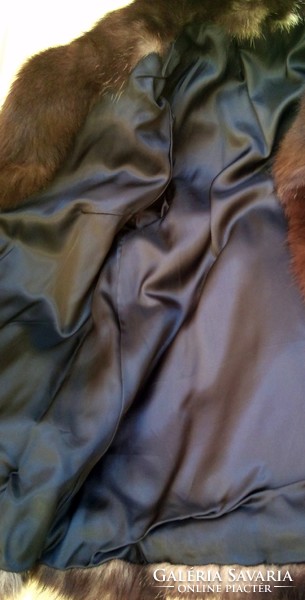 Original raccoon fur with flawless silk lining size 38/40 new
