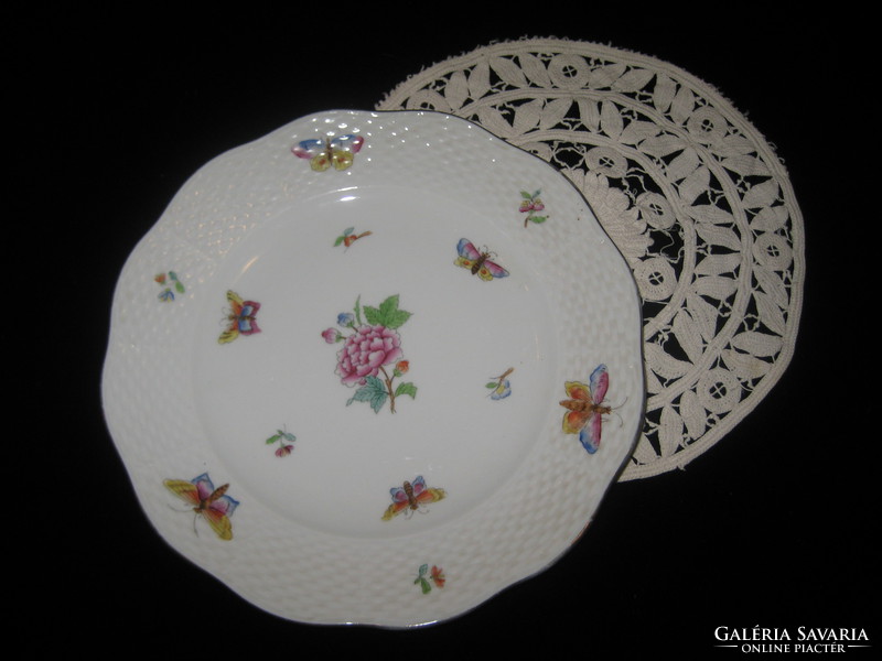 Herendi , pillangós , virágos lapos  ,tányér    1941 . gyártású   20,6 cm