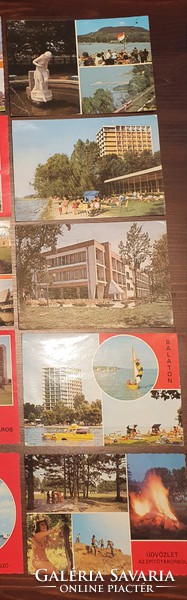 20 db balatoni képeslap, Balaton, 1970-80-as évek