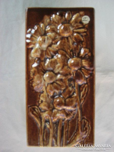 Retro ... Kostelec ceramic floral wall vase or vaporizer