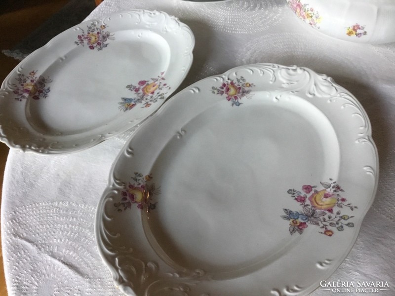 Baroque porcelain bowl, 2 pieces 38 and 33 cm