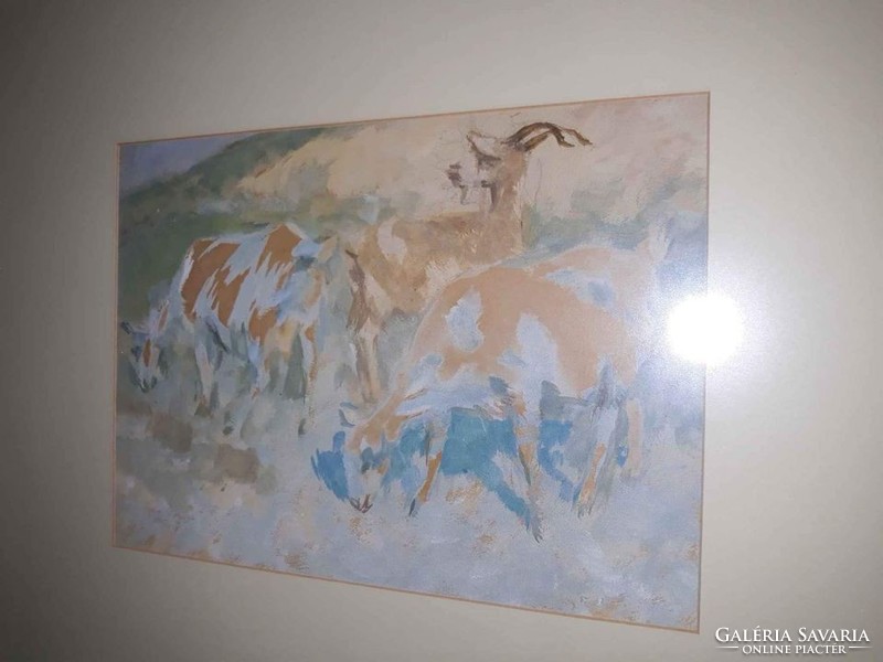 Kecskék - festmény , akvarel