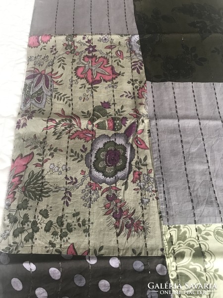Promod scarf with patchwork pattern, 100% cotton