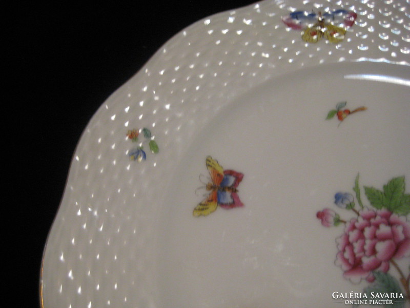 Herendi , pillangós , virágos lapos  ,tányér    1941 . gyártású   20,6 cm