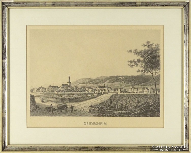 1G896 Deidesheim keretezett illusztráció 25 x 32 cm