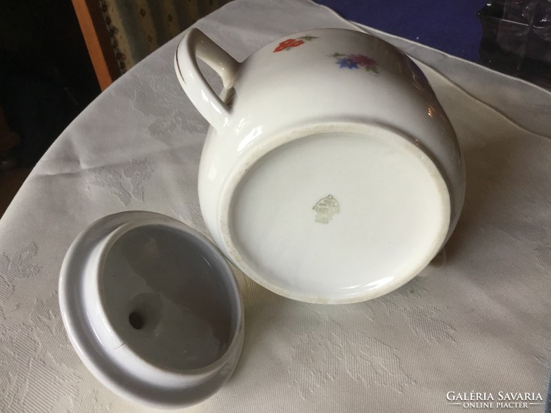 Zsolnay antik porcelán cukortartó