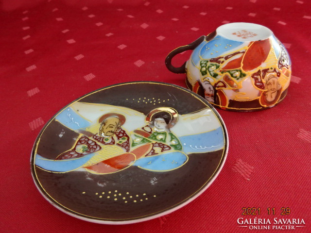 Japanese porcelain coffee cup + placemat, the cup eggshell is thin. He has!