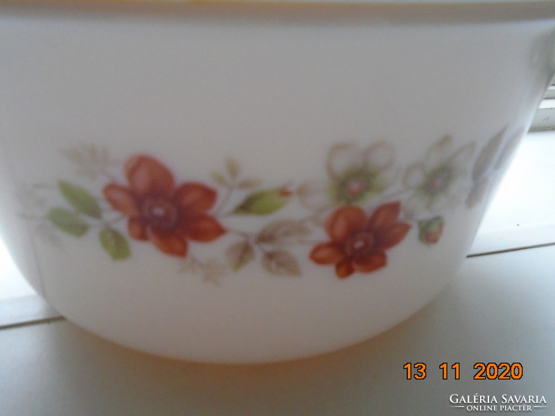 Pyrex france 3 l flower pattern cooking oven with lid