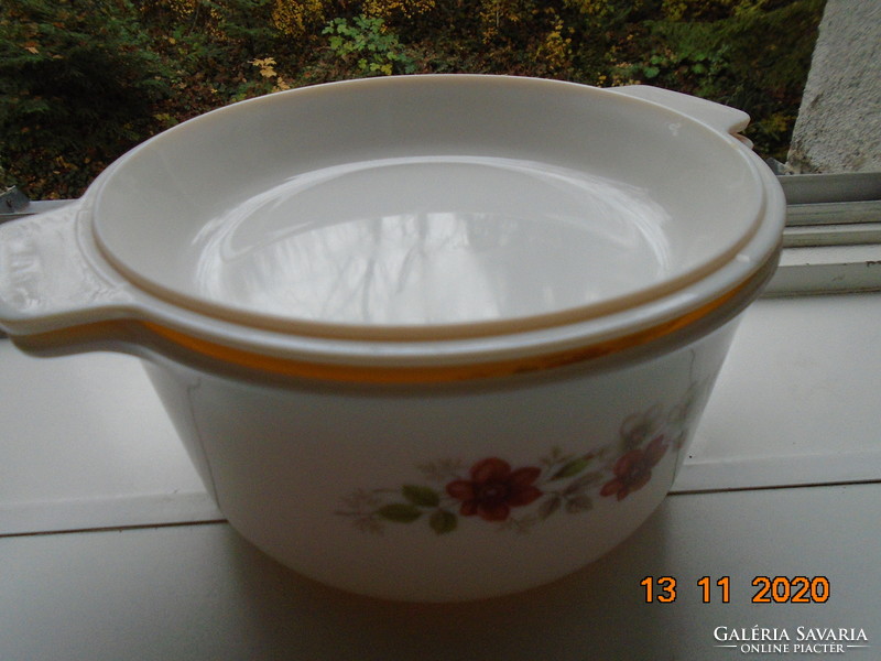 Pyrex france 3 l flower pattern cooking oven with lid