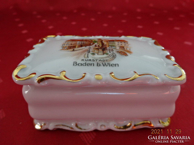 EIGL  német  porcelán bonbonier, Boden b. Wien felirattal. Vanneki!