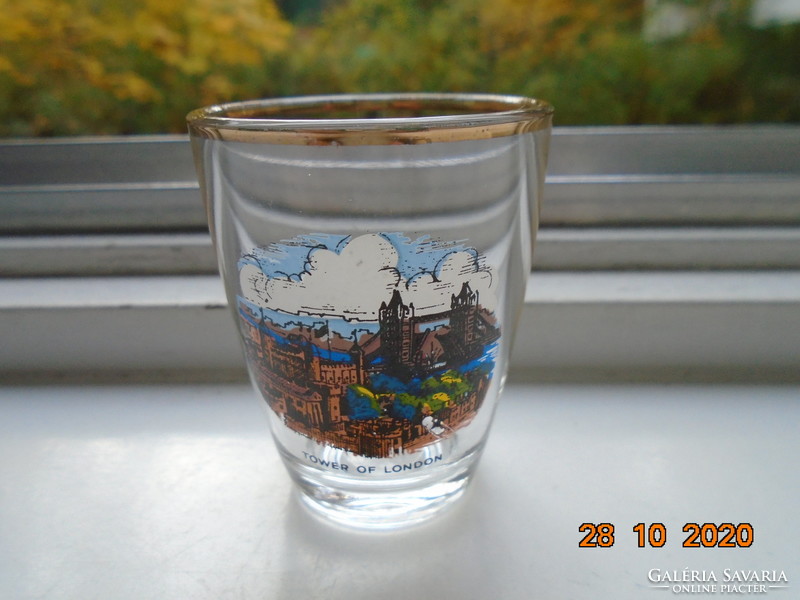 London Tower színes festett számozott souvenir pohár