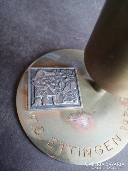 1975 Fc ettingen sports copper candle holder - ep