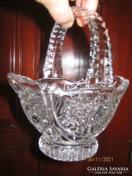 Etched glass basket